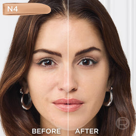 Close-up of L'Oreal Paris foundation texture highlighting smooth, buildable consistency