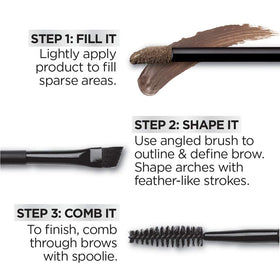 L'Oreal Paris lifestyle model wearing brows showcasing longwear, defined look