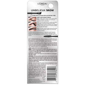 L'Oreal Paris gel texture swipe illustrating smooth blendable pigment