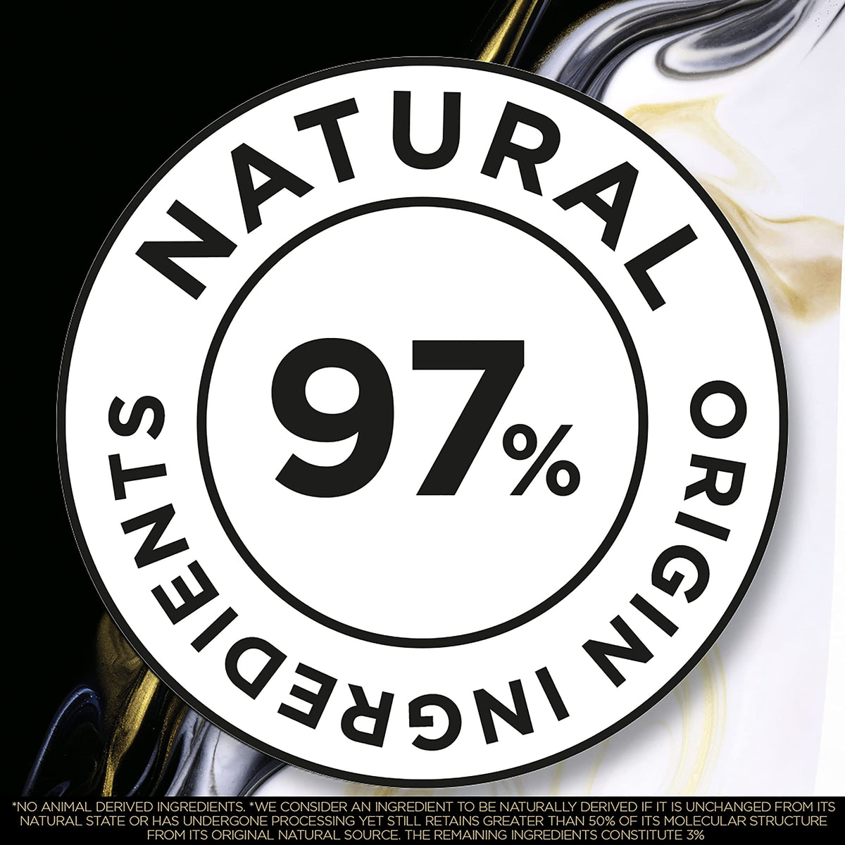 L'Oreal Paris label ingredients closeup highlighting natural-origin formulation benefits