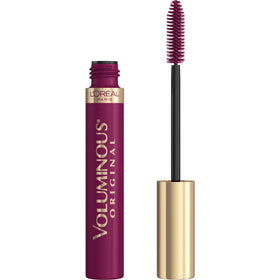 L'Oreal Paris deep burgundy mascara front packaging highlighting shade and volume