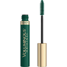 L'Oreal Paris front packaging of Voluminous Original mascara in deep green showing product name and size