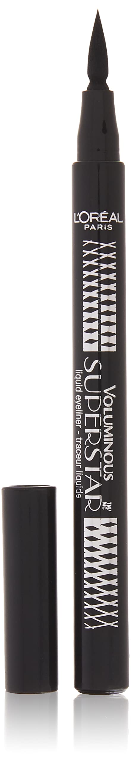 L'Oreal Paris front packaging showing slim black eyeliner pen for precise lines