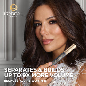 L'Oreal Paris close-up of brush bristles for precise coating and separation benefit
