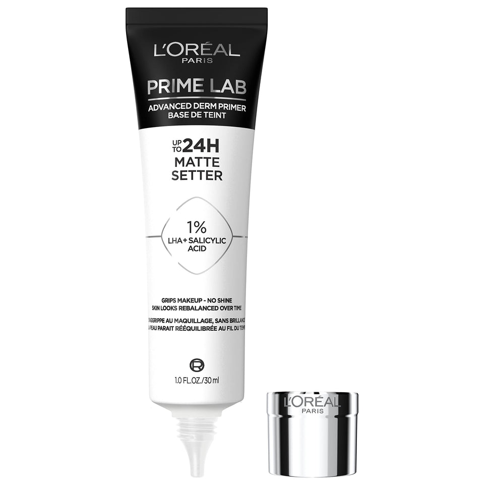 L'Oreal Paris Matte Setter front packaging showing label and size, promotes lasting makeup
