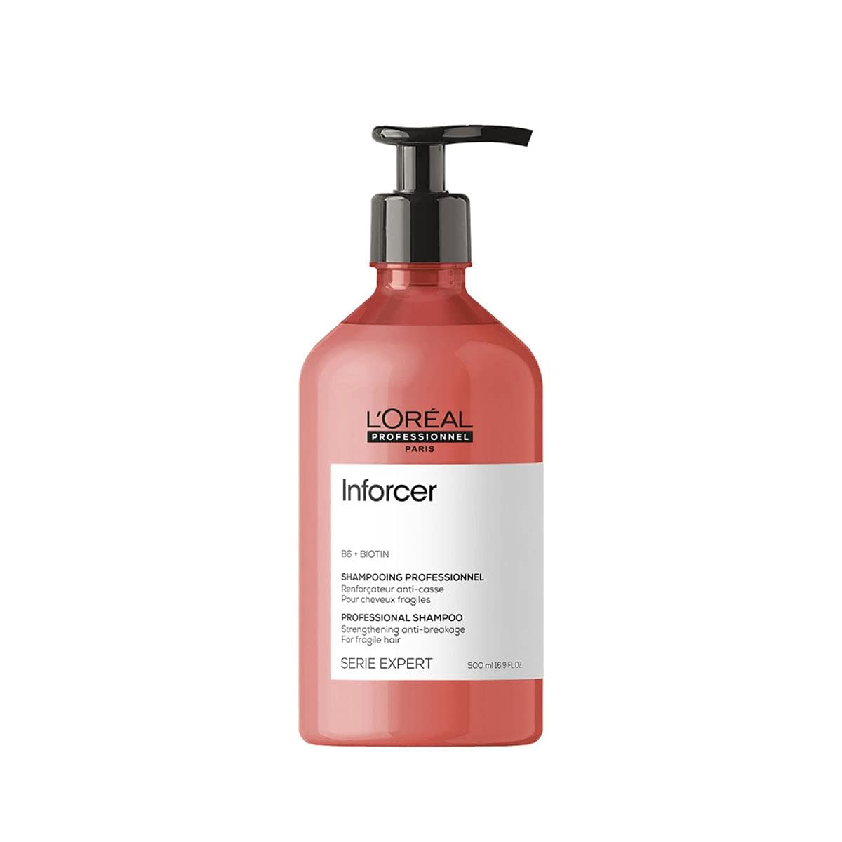 L'Oréal Professionnel bottle front view showing sleek design and strength benefit