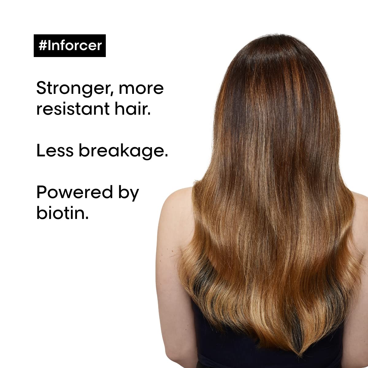 L'Oréal Professionnel ingredients label showing biotin and vitamin B6 benefits