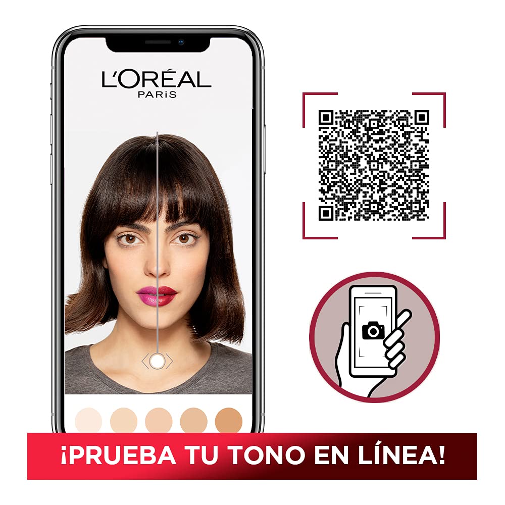 L'Oreal Paris bottle held in hand to show 1 fl oz size and portability