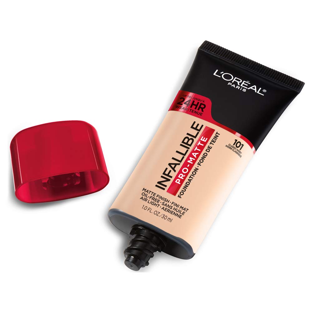 L'Oreal Paris pump and cap detail for precise, mess-free dispensing