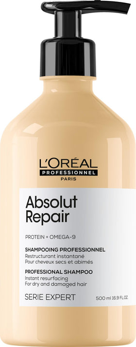 L'Oréal Professionnel Paris front bottle showing product and benefits