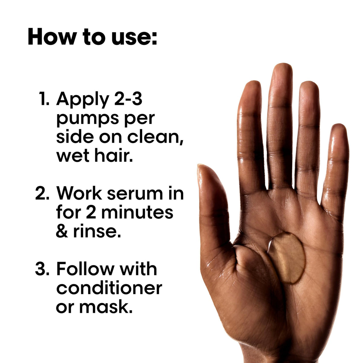 L'Oréal Professionnel applying serum to lengths and ends to repair and detangle benefit