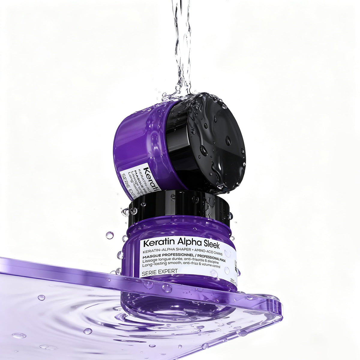 L'Oréal Professionnel jar on bathroom shelf evoking daily routine and polished shine