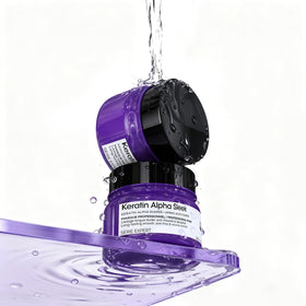 L'Oréal Professionnel jar on bathroom shelf evoking daily routine and polished shine