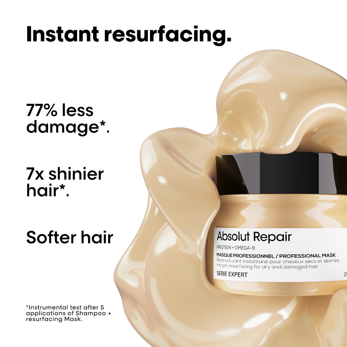 L'Oréal Professionnel Paris open jar revealing creamy mask texture and rich nourishment