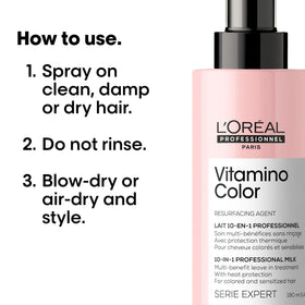 L'Oréal Professionnel before and after hair shot highlighting enhanced shine and smoothness