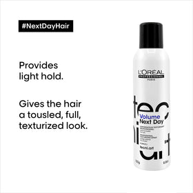 L'Oréal Professionnel Paris applied to damp hair demonstrating added texture benefit