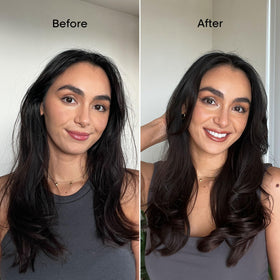 L'Oréal Professionnel Paris before and after lengths showing reduced visible split ends and fuller look