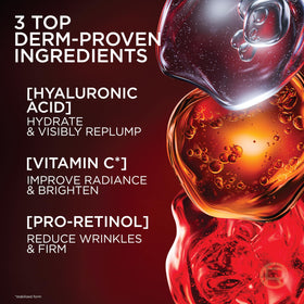 L'Oreal Paris Revitalift being applied to cheek demonstrating easy absorption and makeup-layering benefit