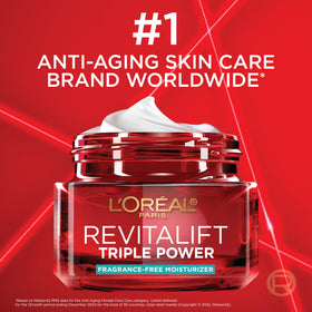 L'Oreal Paris jar on bathroom vanity suggesting daily skincare routine convenience