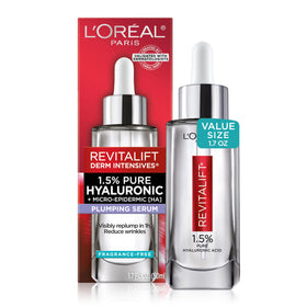 L'Oreal Paris Revitalift front bottle showing sleek packaging and hydration benefits