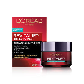 L'Oreal Paris Revitalift front packaging showing jar and branding for clear identification and trust