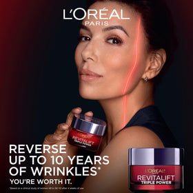 L'Oreal Paris open jar showing cream texture and hydration benefits