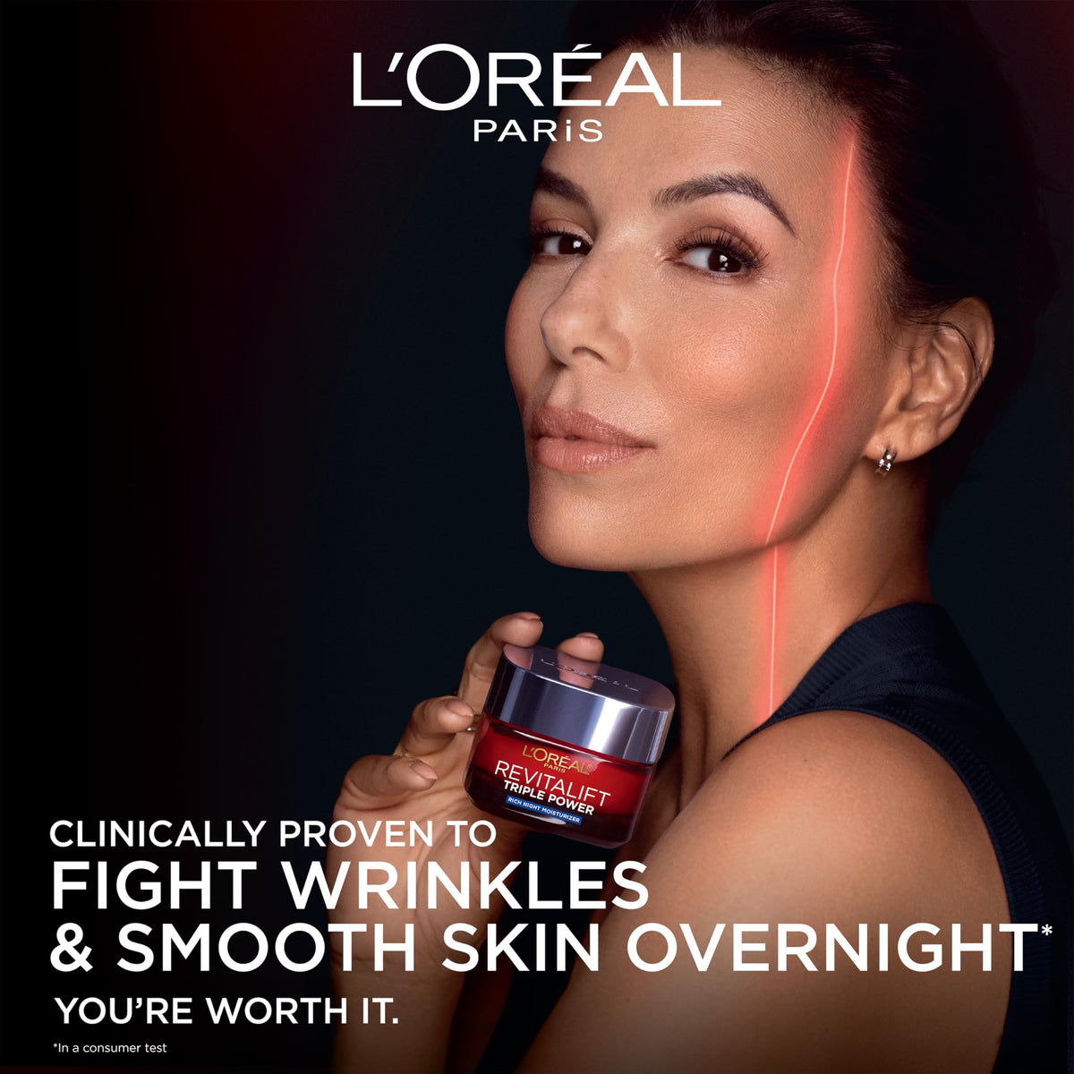 L'Oreal Paris creamy rich texture close-up illustrating fast absorption benefit