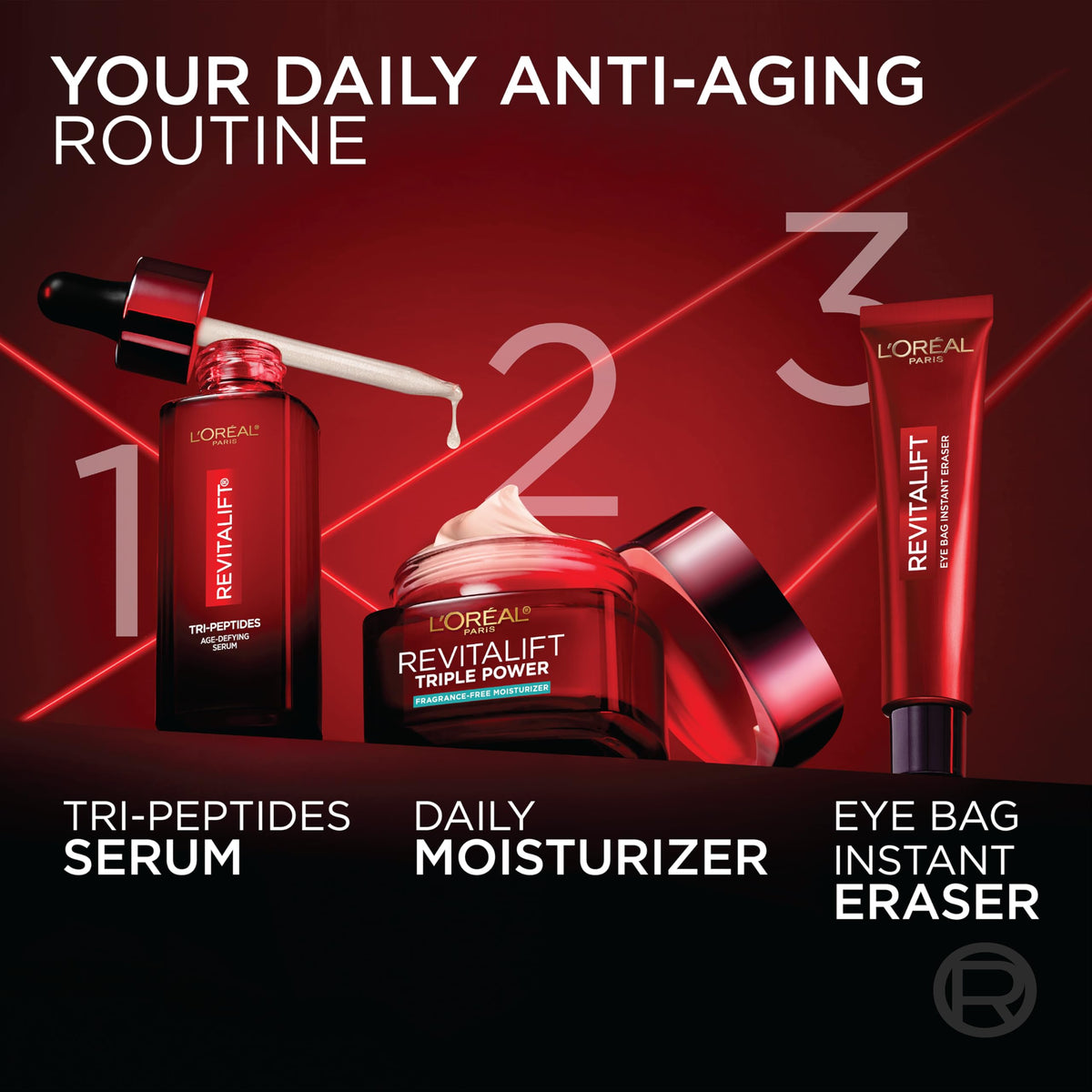 L'Oreal Paris moisturizer held in hand to show 2.55 oz size and scale