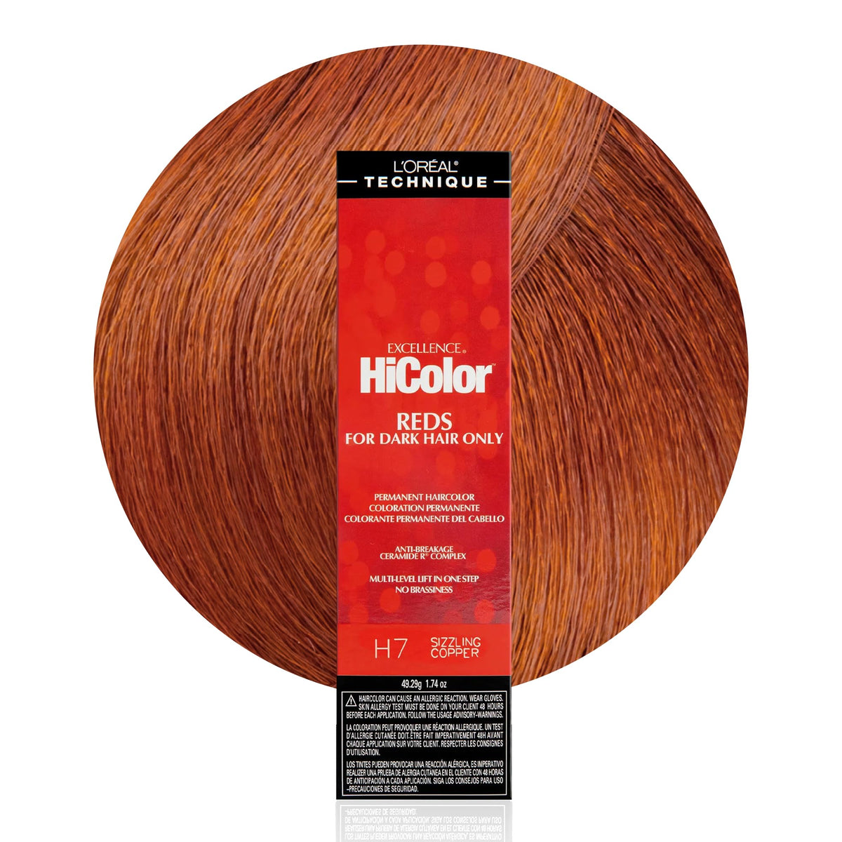 L'OREAL TECHNIQUE front packaging showing product name and shade benefits