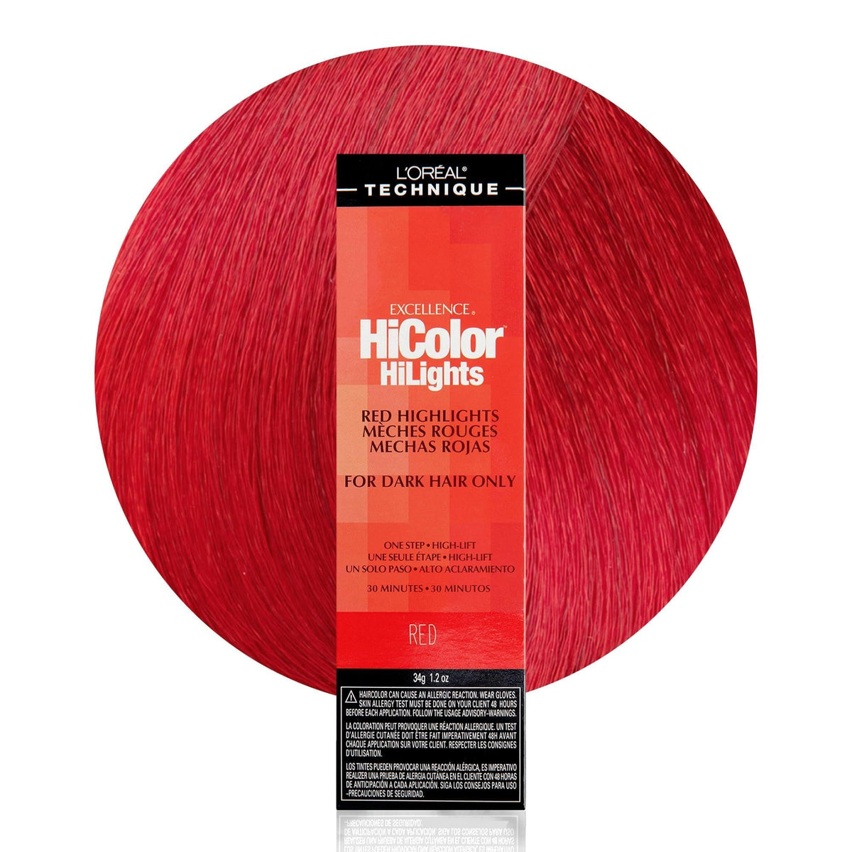L'OREAL TECHNIQUE front packaging showing product name and red highlights benefit