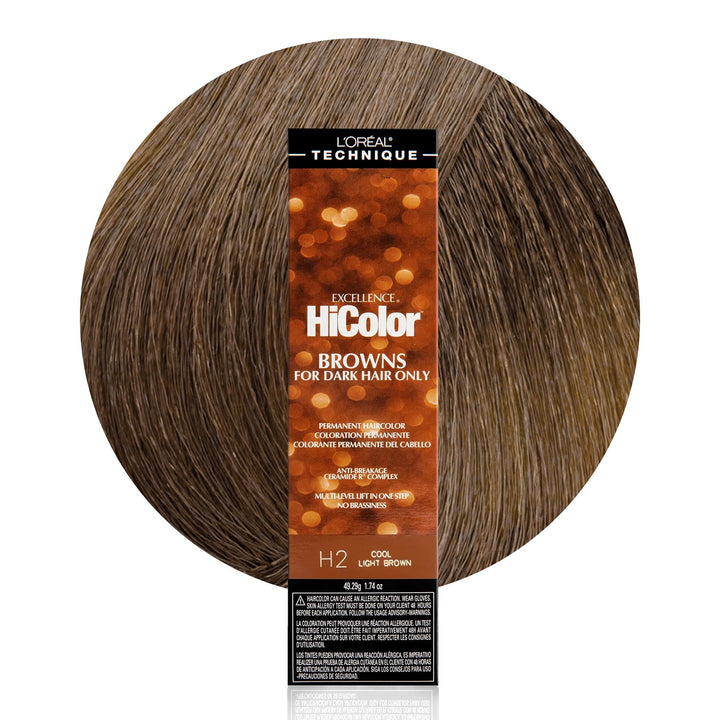 L'OREAL TECHNIQUE front packaging showing cool light brown shade and benefits