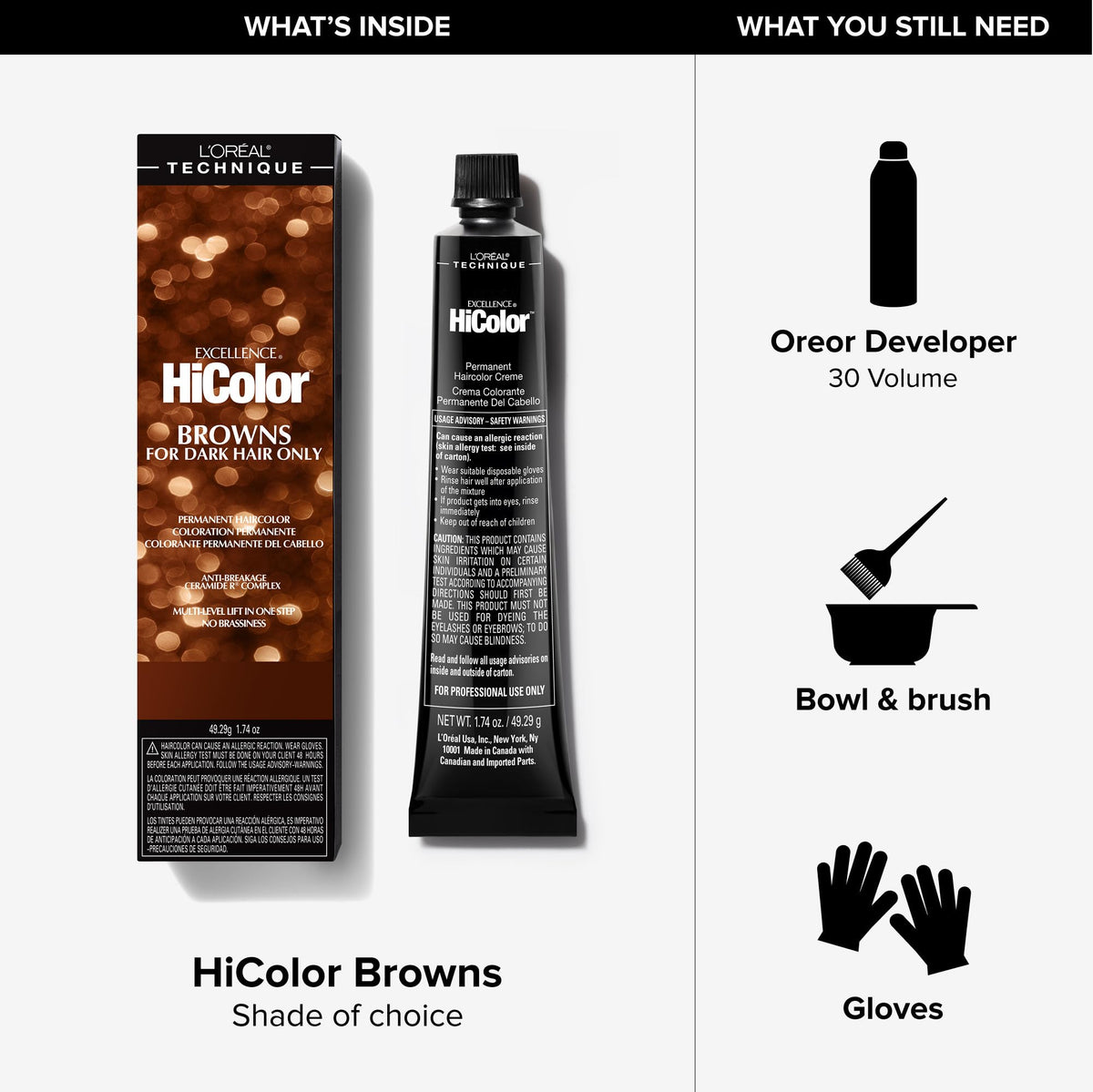 L'OREAL TECHNIQUE application in hand showing easy single-step use