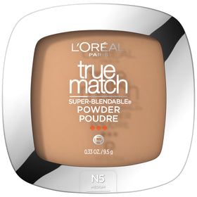 L'Oreal True Match front compact showing product and shade N5 Medium benefit buildable coverage