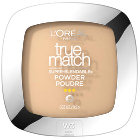 L'Oreal Paris front packaging showing shade W3 Light Medium and compact details