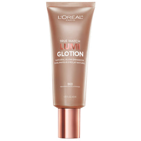 L'Oreal Paris front packaging showing bottle and shade with glow benefit