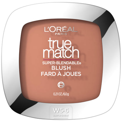 L'Oreal Paris compact front view showing shade and sleek packaging for easy storage