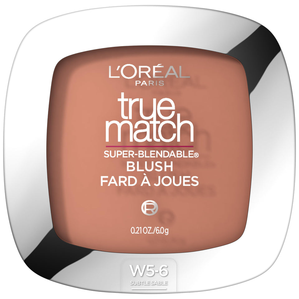 L'Oreal Paris compact front view showing shade and sleek packaging for easy storage