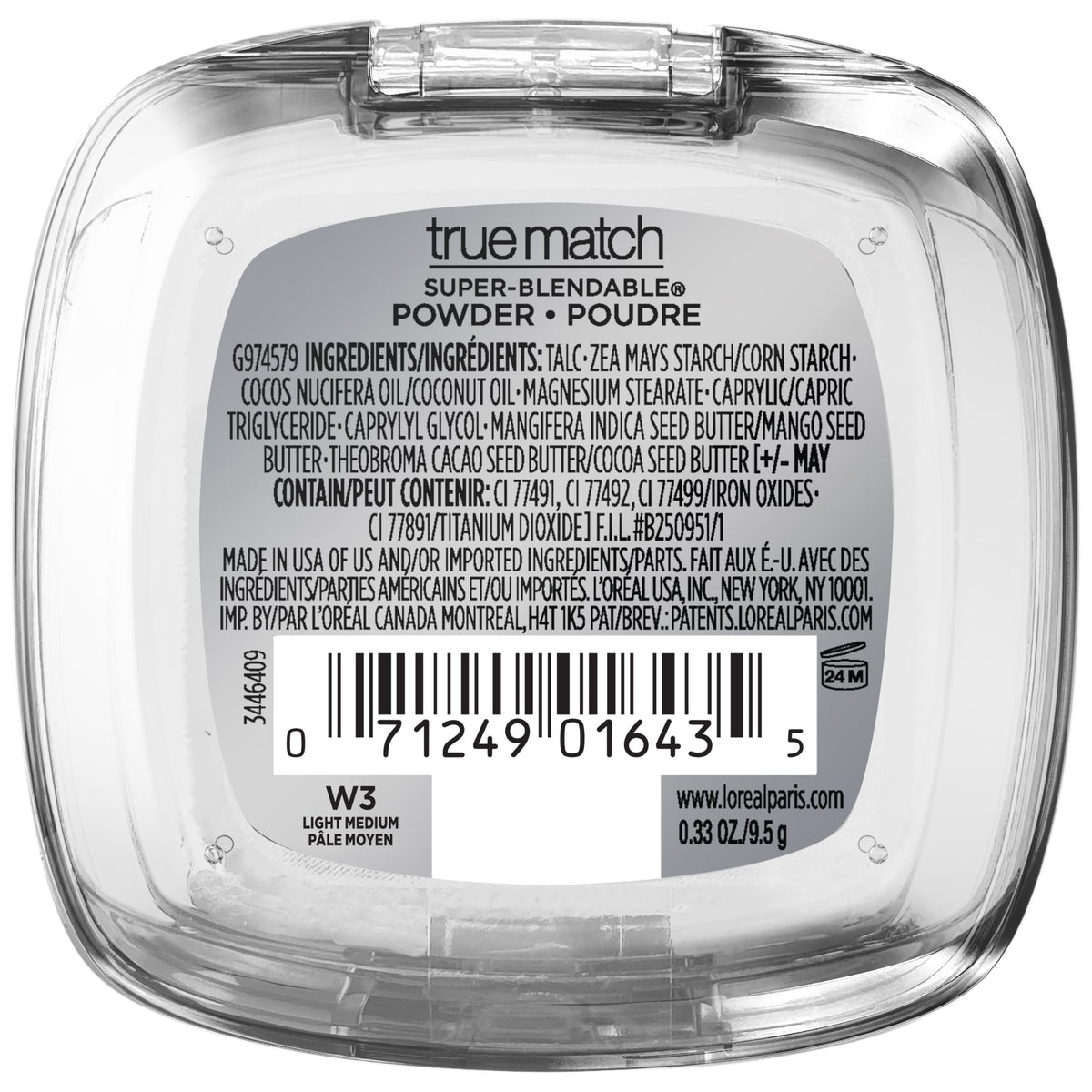 L'Oreal Paris powder next to True Match liquid showing coordinating shades
