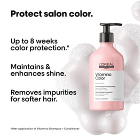 L'Oréal Professionnel label close-up highlighting resveratrol and sulfate-free benefit