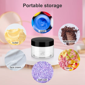 Loretoy jar filled with bath salts in a bathroom scene for travel organization