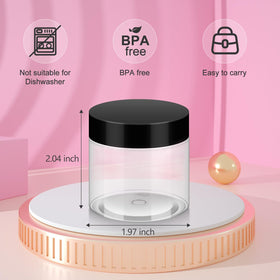 Loretoy jar filled with bath salts demonstrating usable storage capacity