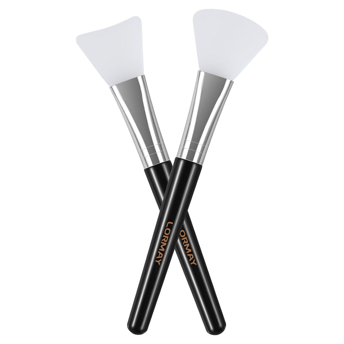 LORMAY front view of two silicone spatulas showing clean reusable design and ease