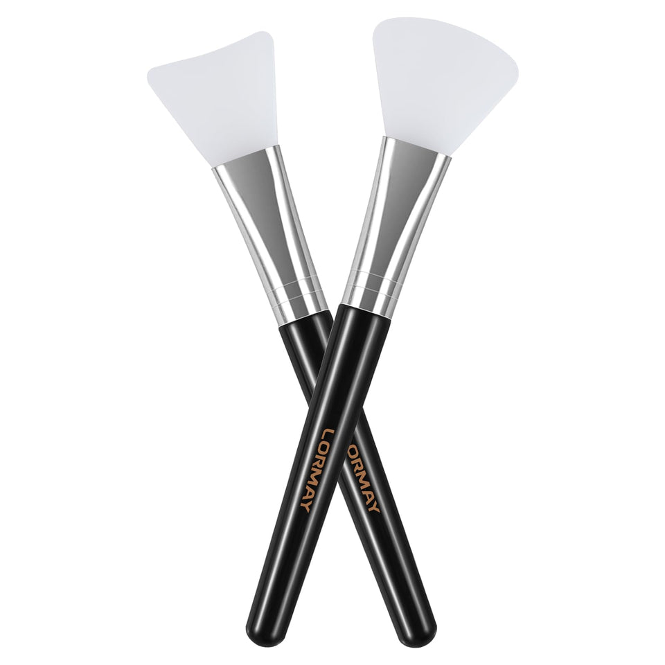 LORMAY front view of two silicone spatulas showing clean reusable design and ease