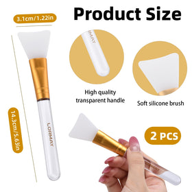 LORMAY brush spreading facial mask evenly for clean, professional finish benefit