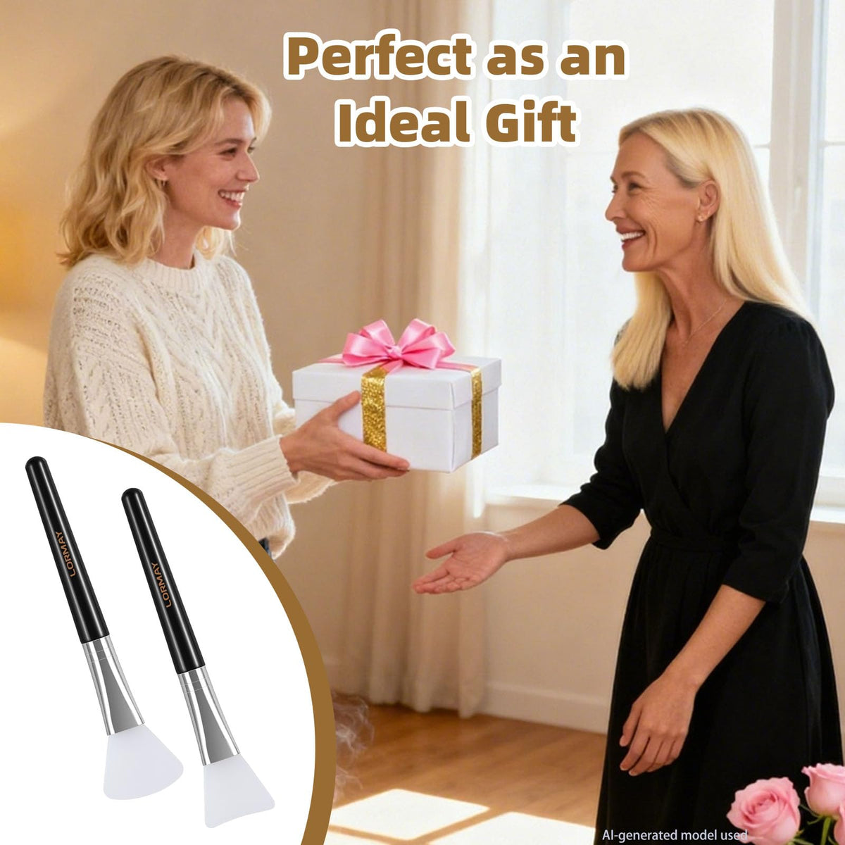 LORMAY spatulas on bathroom vanity illustrating tidy storage and daily use