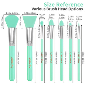 LORMAY mint green brushes arranged on bathroom vanity in lifestyle scene for neat storage and everyday use benefit