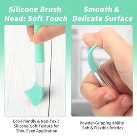 LORMAY brush detailing epoxy resin in a mold for accurate placement and cleaner craft results benefit