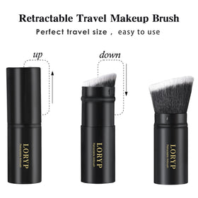 LORYP aluminum cover sliding to protect bristles and prevent makeup stains