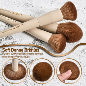 LORYP synthetic bristles close-up, ultra-soft for gentle application