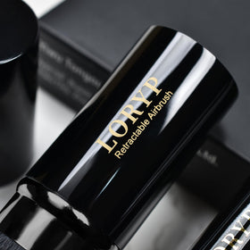 LORYP brushes inside travel pouch in a suitcase for on-the-go touch-ups